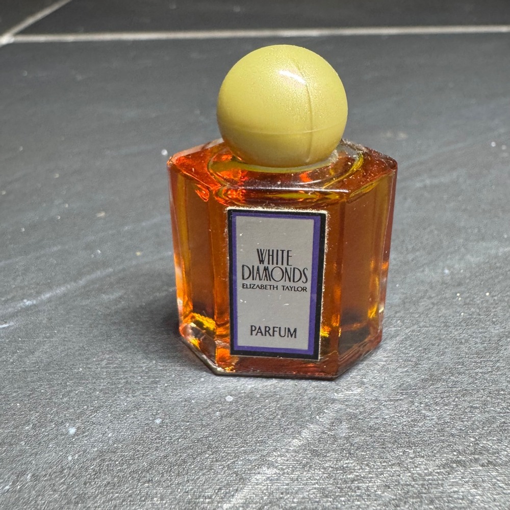 Elizabeth Taylor White Diamonds Parfum .17oz 5ml Miniature Vintage Splash Bottle